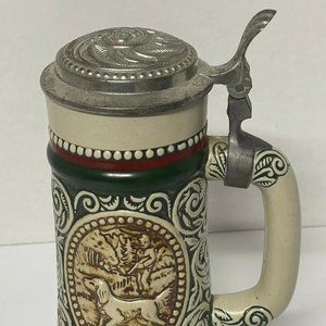 1978 Avon Beer Stein "The Strike Rainbow Trout""At Point English Setter" Vintage